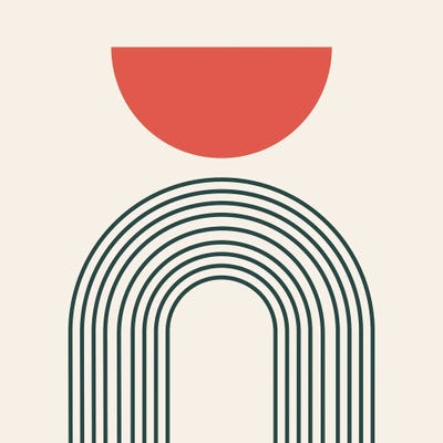 Minimalistic Abstract VI by Show Me Mars metal wall art