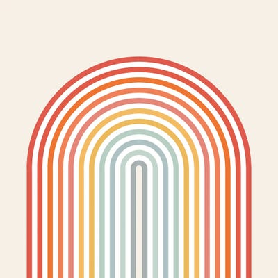 Minimalistic Rainbow by Show Me Mars metal wall art