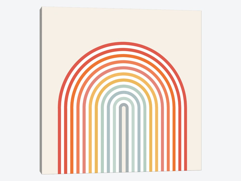 Minimalistic Rainbow by Show Me Mars 1-piece Canvas Art Print