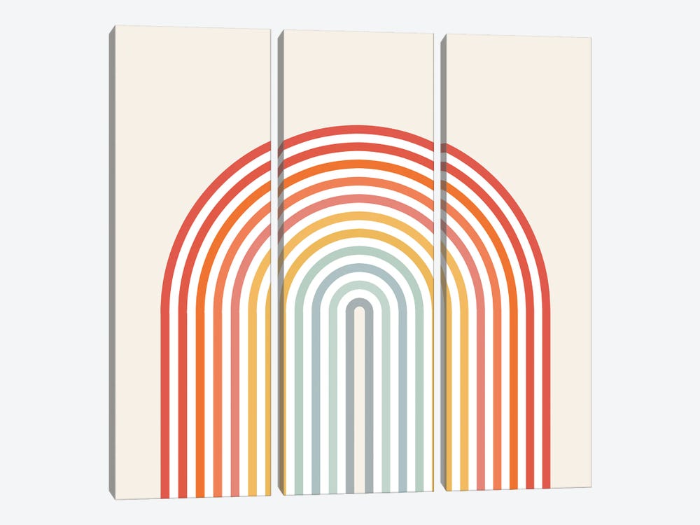 Minimalistic Rainbow by Show Me Mars 3-piece Canvas Art Print