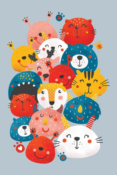 Monsters Friends by Show Me Mars metal wall art