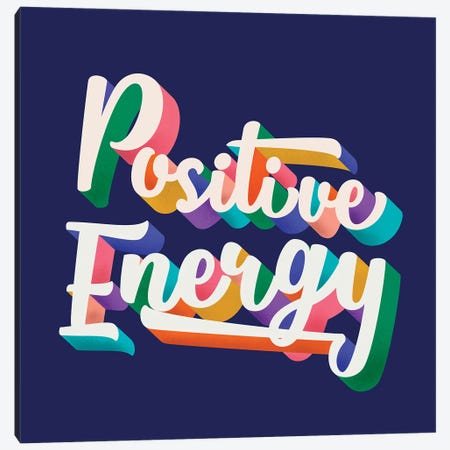 Positive Energy Canvas Print #SMM149} by Show Me Mars Art Print