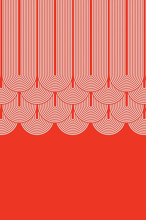 Red Shapes Abstract by Show Me Mars wall art