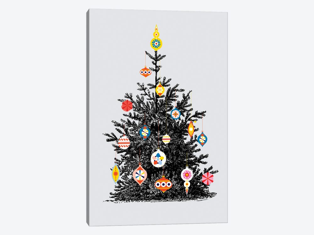Retro Christmas Tree I by Show Me Mars 1-piece Canvas Art
