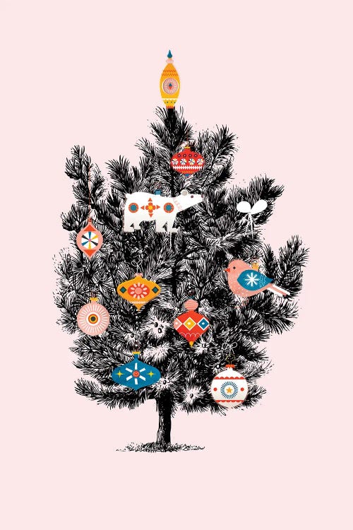 Retro Christmas Tree II by Show Me Mars wall art