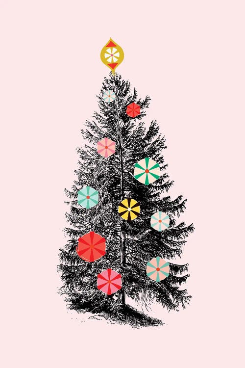 Retro Christmas Tree III by Show Me Mars wall art