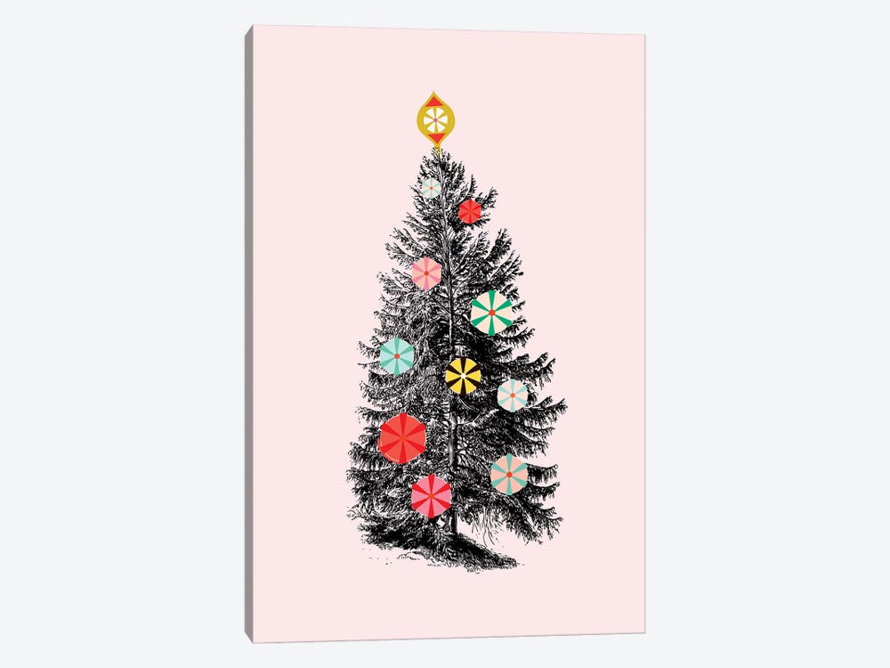 Retro Christmas Tree III by Show Me Mars 1-piece Canvas Art