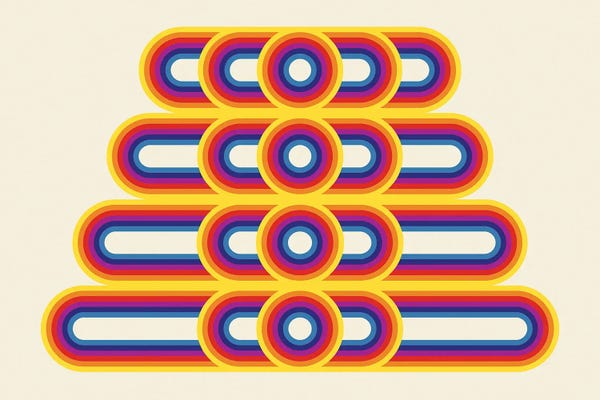 Retro Rainbow Shapes