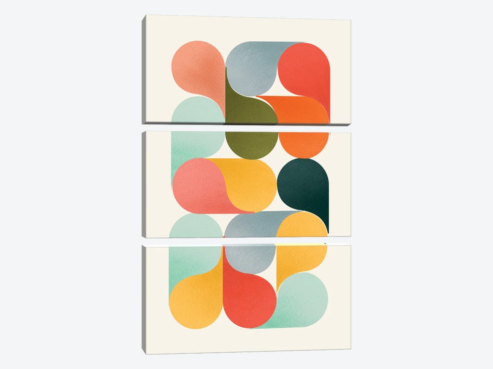 Shapes Of Color by Show Me Mars 3-piece Canvas Wall Art