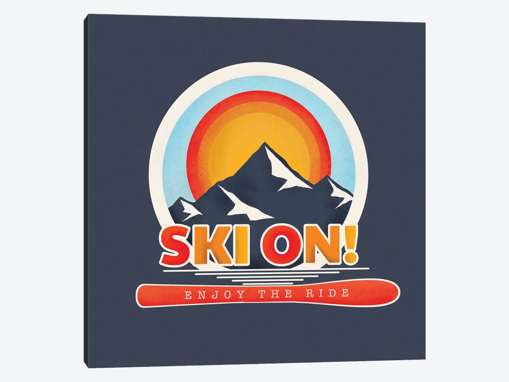 Ski On by Show Me Mars 1-piece Canvas Wall Art