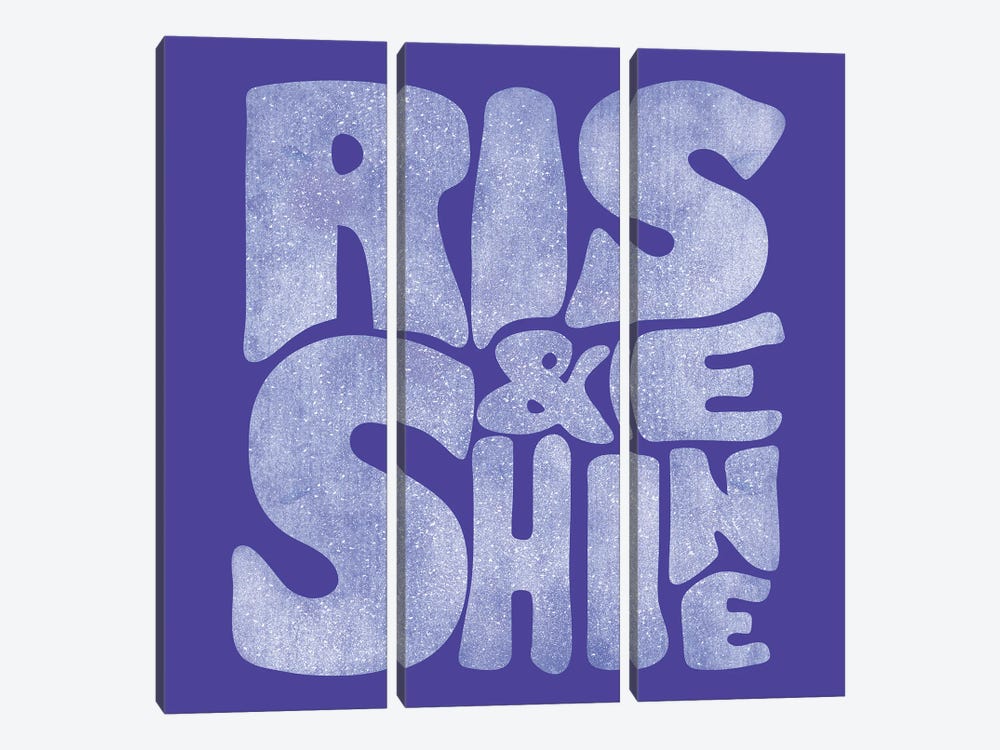 Rise And Shine Typography by Show Me Mars 3-piece Canvas Art Print