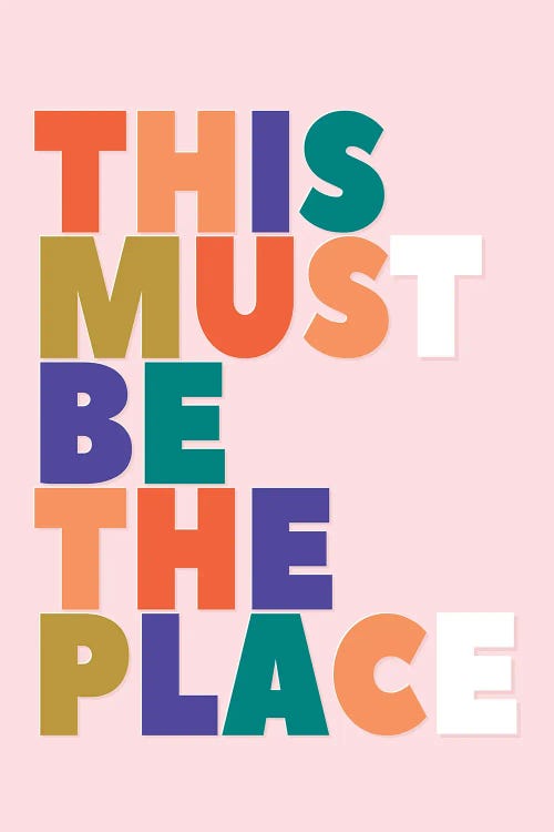 This Must Be The Place Typography