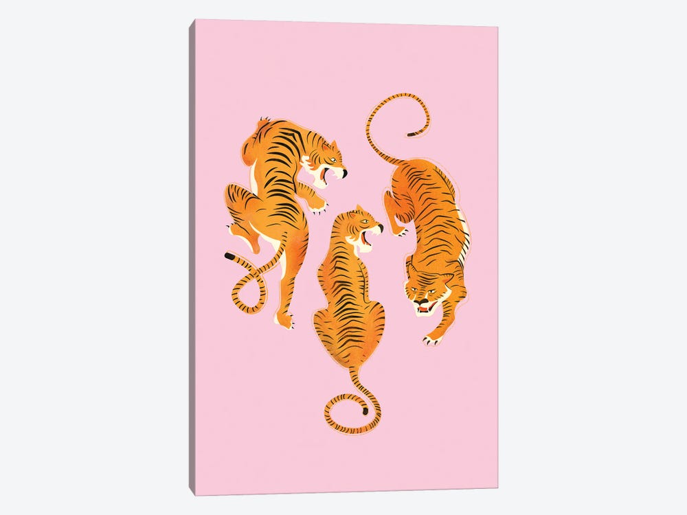 Three Fierce Tigers by Show Me Mars 1-piece Canvas Art Print
