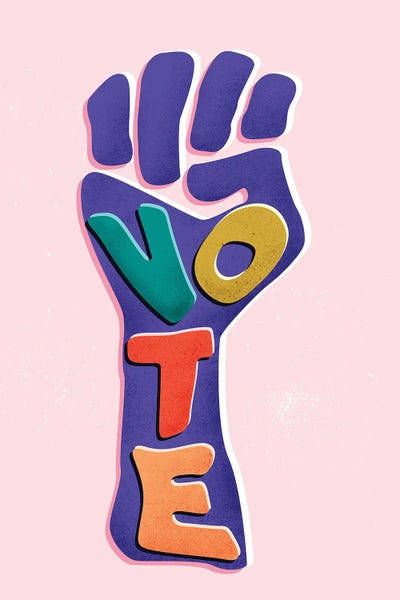 Vote by Show Me Mars metal wall art