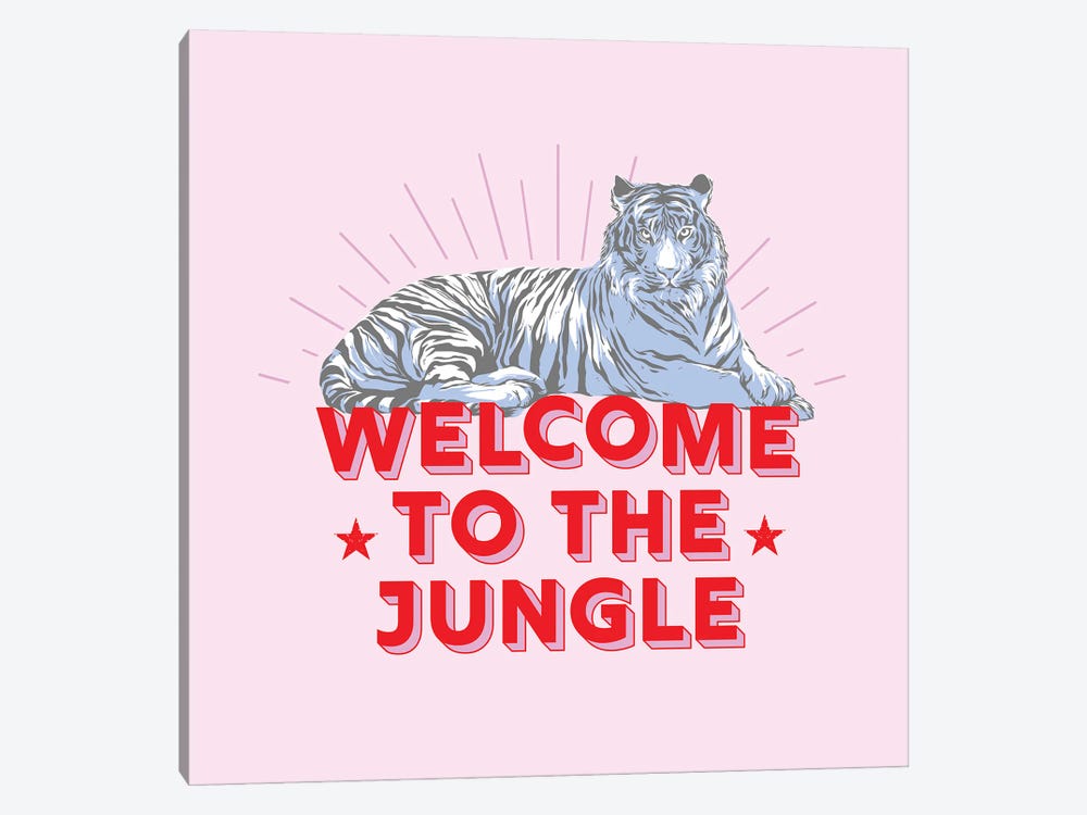 Welcome To The Junge   Retro Tiger by Show Me Mars 1-piece Art Print