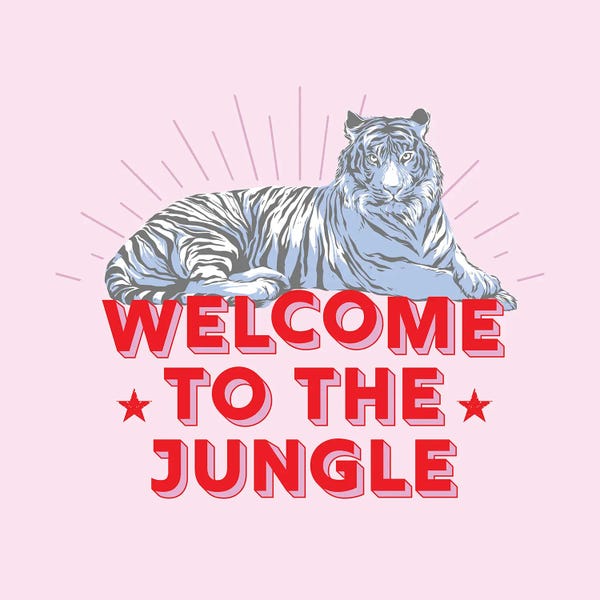 Tigers: Welcome To The Junge   Retro Tiger by Show Me Mars