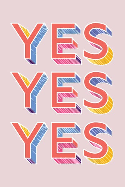 Yes Yes Yes by Show Me Mars metal wall art