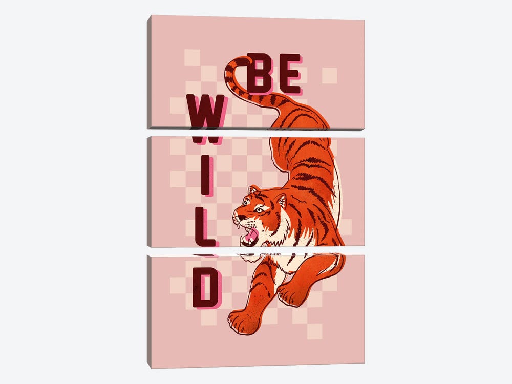 Be Wild Tiger by Show Me Mars 3-piece Canvas Art