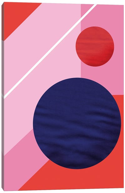 Abstract With A Purple Circle Canvas Art Print - Show Me Mars