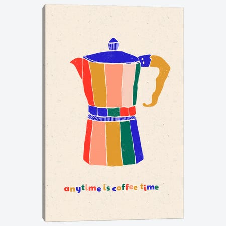 Coffee Time Canvas Print #SMM200} by Show Me Mars Canvas Artwork