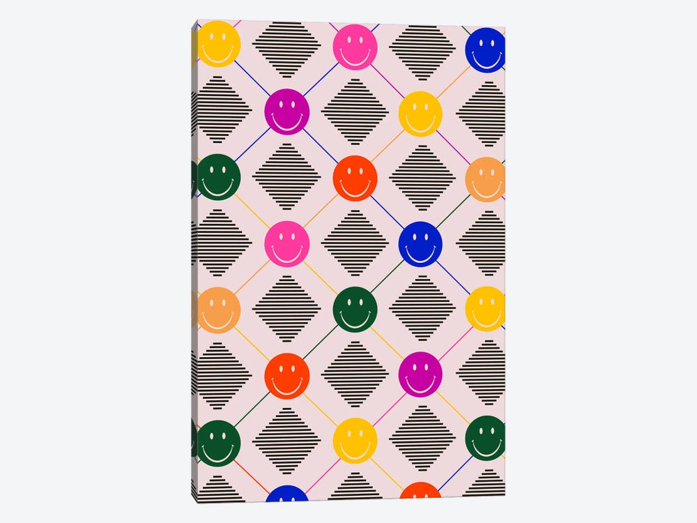 Everyday Smiley Pattern by Show Me Mars 1-piece Art Print