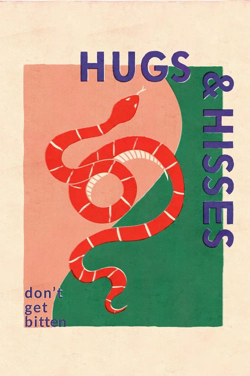 Hugs And Hisses by Show Me Mars wall art