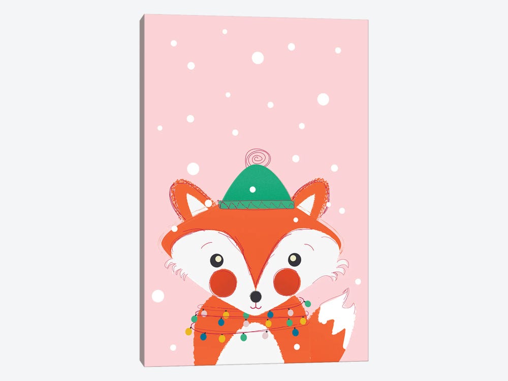 Christmas Animals Cute Fox by Show Me Mars 1-piece Canvas Art