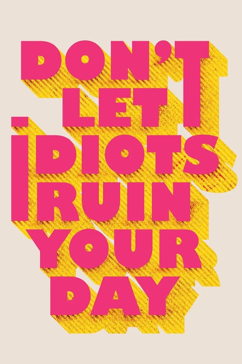Do Not Let Idiots Ruin Your Day