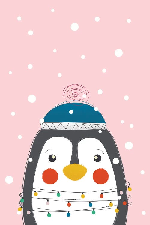 Christmas Animals Cute Penguin by Show Me Mars wall art