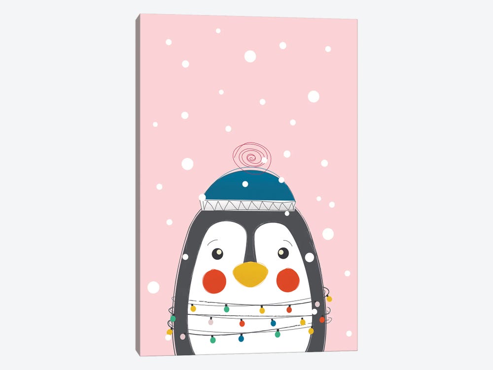 Christmas Animals Cute Penguin by Show Me Mars 1-piece Canvas Print