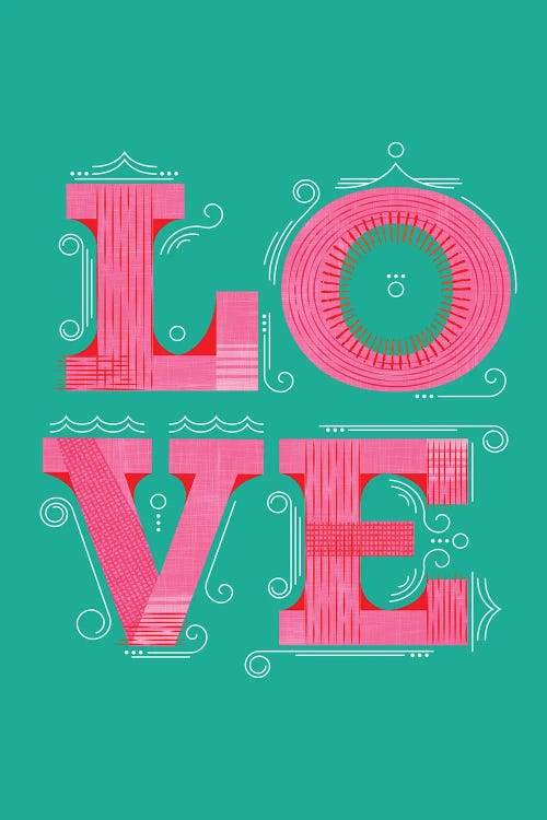 Love Pink Typography