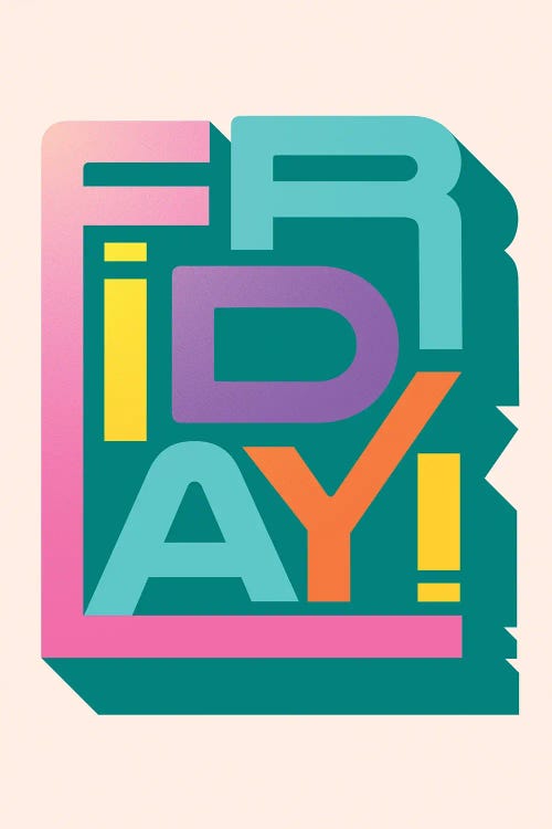 Neon Friday Typography