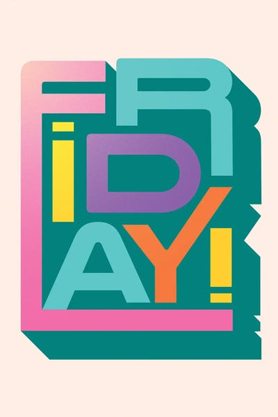 Neon Friday Typography