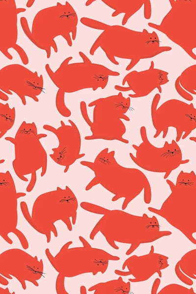 Red Cats Pattern