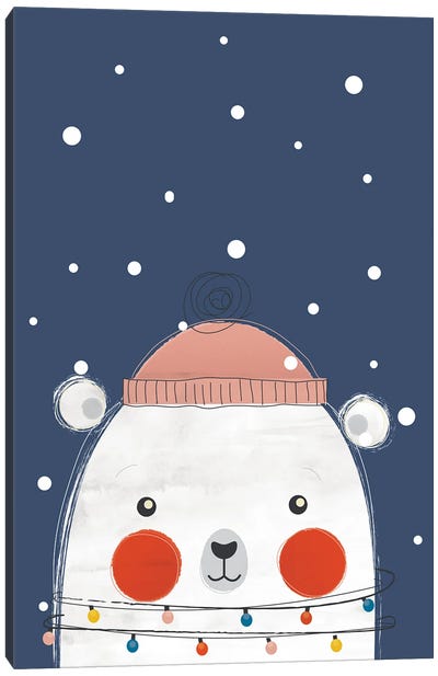 Christmas Bear Canvas Art Print - Show Me Mars