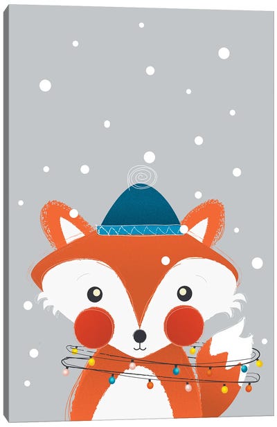 Christmas Fox Canvas Art Print - Show Me Mars