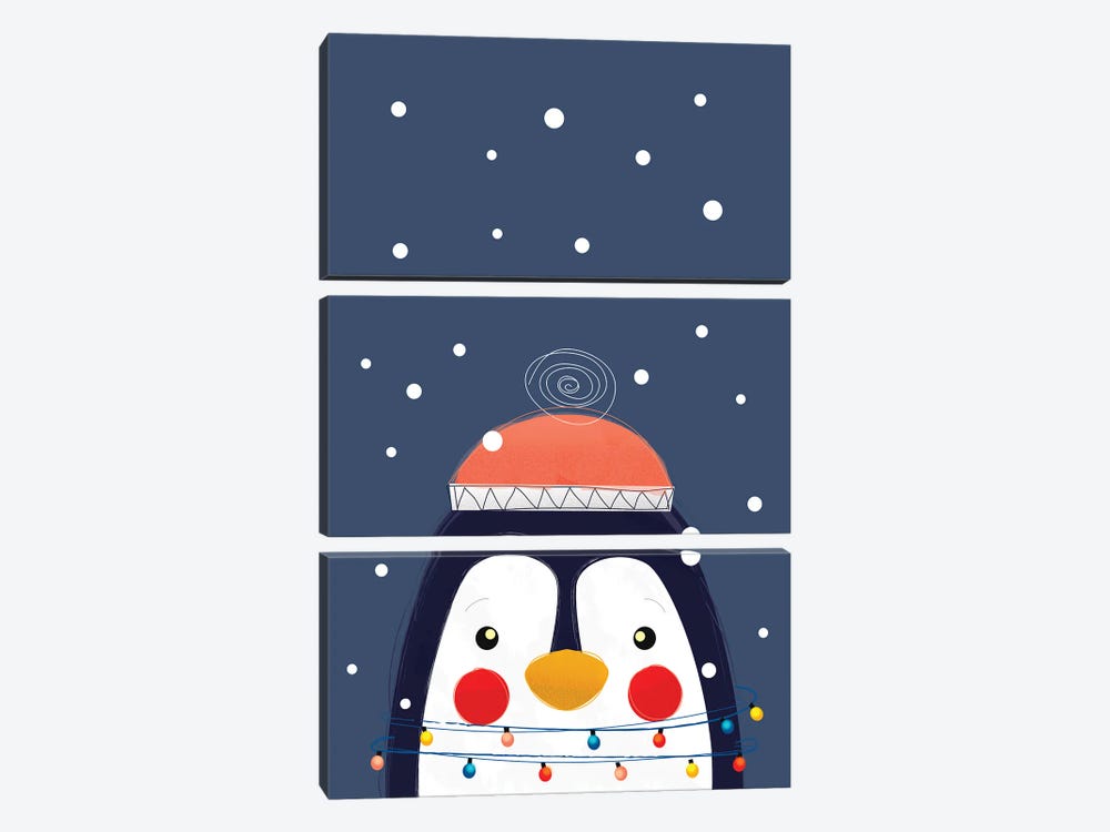 Christmas Penguin by Show Me Mars 3-piece Art Print