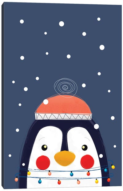 Christmas Penguin Canvas Art Print - Show Me Mars