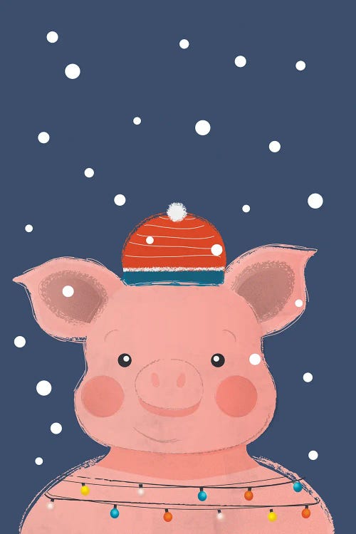 Christmas Pig by Show Me Mars wall art