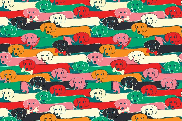 Colored Dogs Pattern II