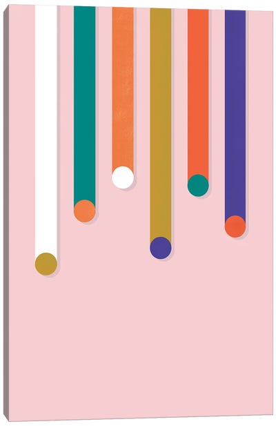 Colorful Dripping Shapes Canvas Art Print - Show Me Mars