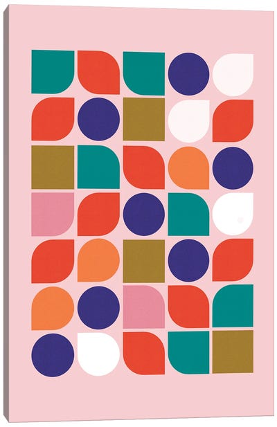 Colorful Geometry Canvas Art Print - Dopamine Decor