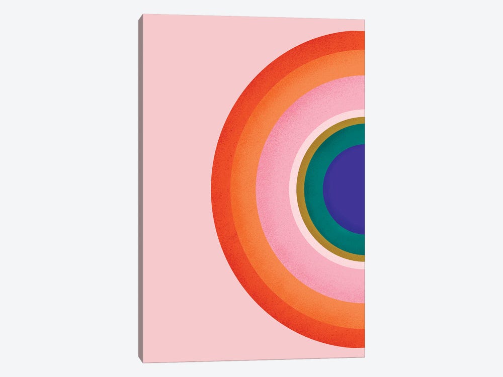 Colorful Half Circle by Show Me Mars 1-piece Canvas Art Print