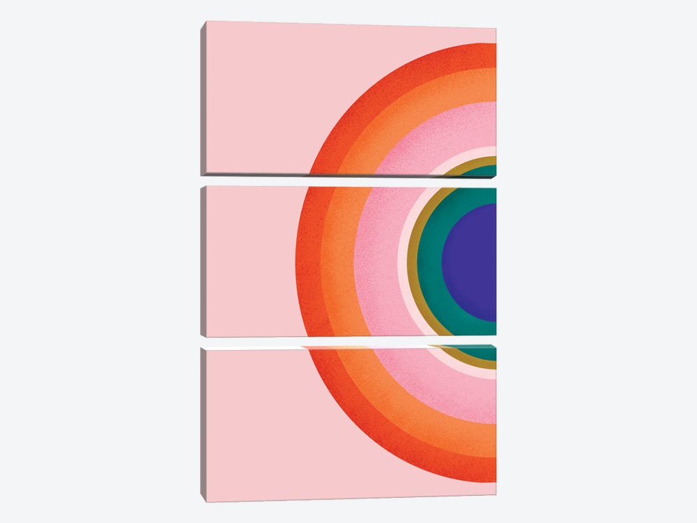 Colorful Half Circle by Show Me Mars 3-piece Canvas Art Print