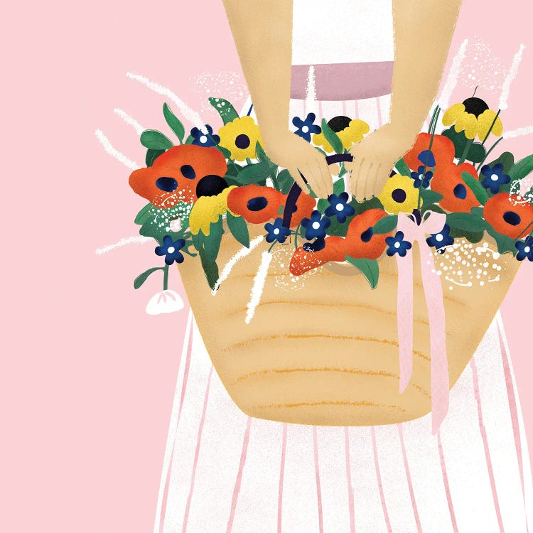 Basket Of Flowers by Show Me Mars wall art