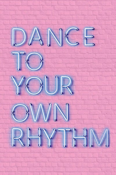 Dance To Your Own Rhythm Neon by Show Me Mars metal wall art