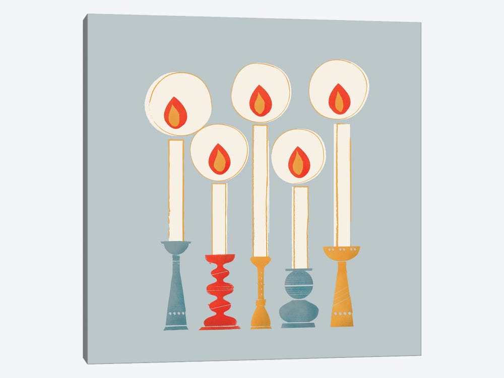 Festive Candles I by Show Me Mars 1-piece Canvas Print