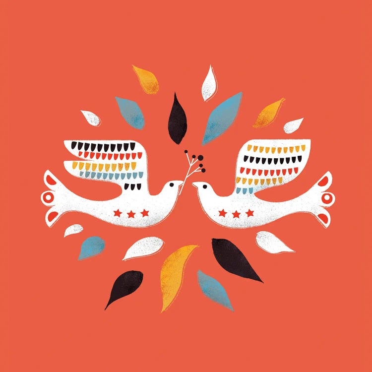 Festives Doves I by Show Me Mars wall art
