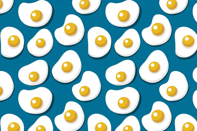 Fried Eggs Pattern by Show Me Mars wall art