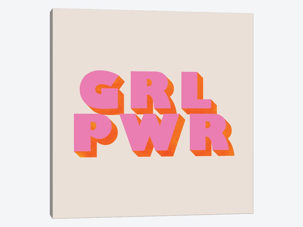 Girl Power Typography by Show Me Mars 1-piece Art Print